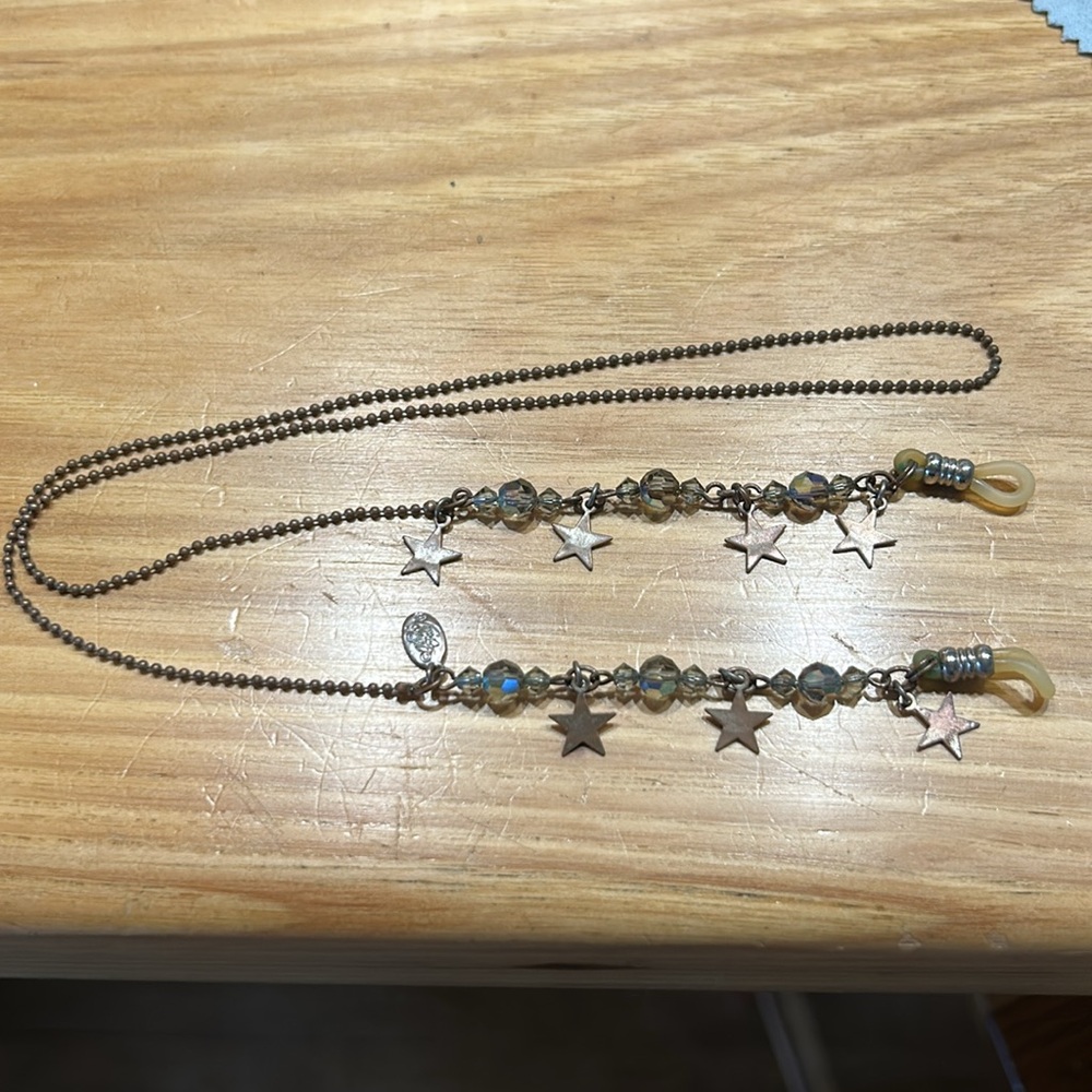 Kirk's Folly Stars and Round Faux Crystals Eye-Glasses Chain